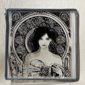 Vintage Art Noveau Stainglass Mirrored Box-Handcrafted